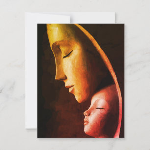 Mutter-und-Kind-Wandkunst Postkarte