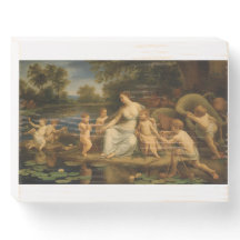 Mutter und Kinder am Wasser