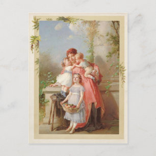 Mutter und Kinder Vintage-Reproduktion Postkarte