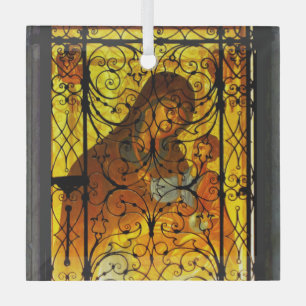 MUTTER- UND KINDERGlassverzierungen Ornament Aus Glas