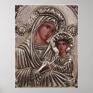 Mutter-und Kinderikone, Madonna und Jesus im Poster
