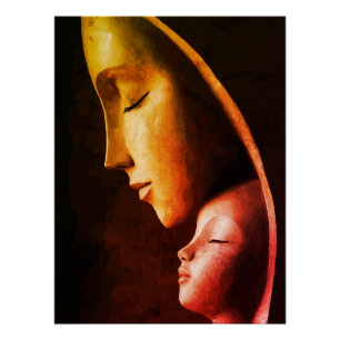 Mutter- und Kindermauer Kunst Poster