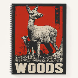 Mutter und Kleinkinder im Wald | Ukiyo-e Notizbuch