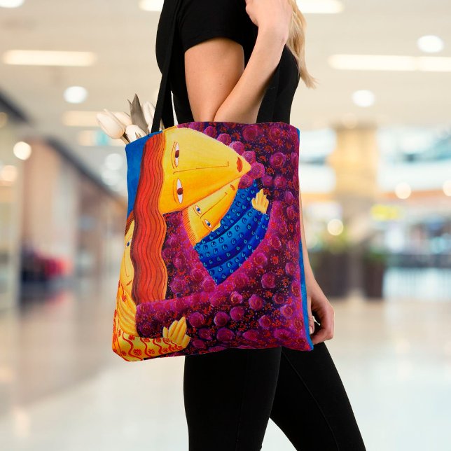 Mutter und Sohn - Akrylmalerei Tasche Art (Von Creator hochgeladen)