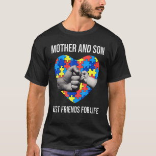 Mutter und Sohn beste Freunde fürs Leben Autismus- T-Shirt