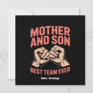 Mutter und Sohn Bestes Team je glücklichen Muttert Einladung