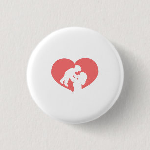 Mutter und Sohn Button