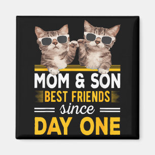 Mutter und Sohn Freunde seit Tag eins Fauststoß Magnet