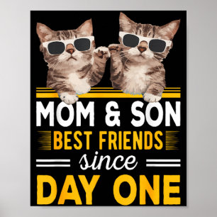Mutter und Sohn Freunde seit Tag eins Fauststoß Poster