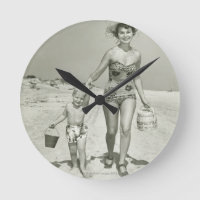 Mutter-und Sohn-Gehen