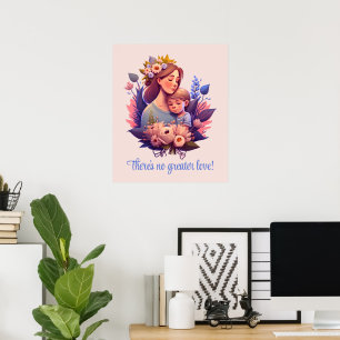 Mutter und Sohn glücklich Muttertag Poster