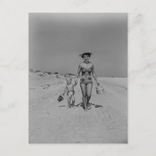 Mutter und Sohn Postkarte