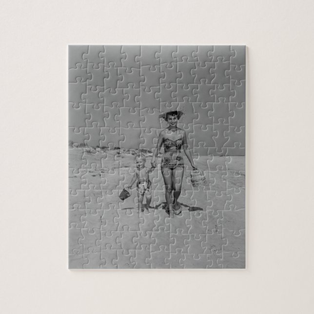 Mutter und Sohn Puzzle (Vertikal)