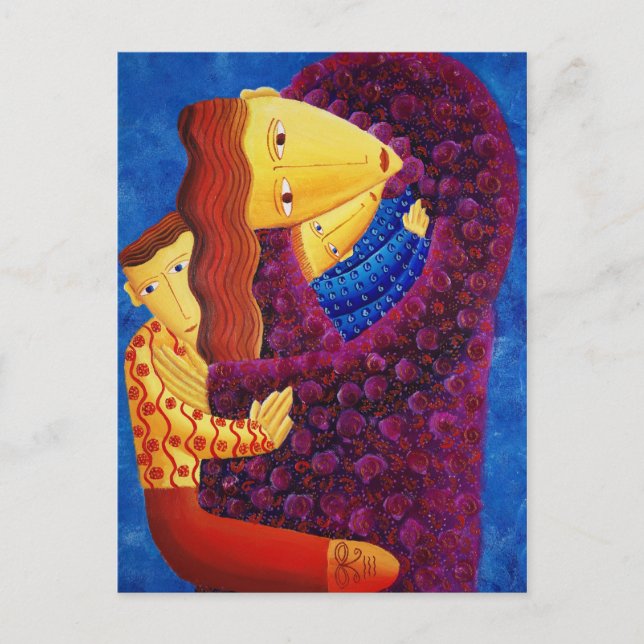 Mütter und Söhne Malerei Postkarte (Vorderseite)