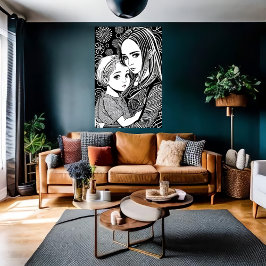 Mutter und Tochter | Art der AI Poster