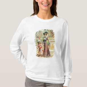 Mutter und Tochter auf einem Weg (Farbelitho) T-Shirt