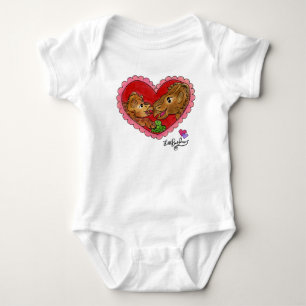 Mutter und Tochter Baby-Dinosaurier Blau Bodysuit Baby Strampler
