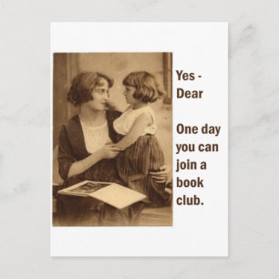 Mutter und Tochter eines Buchclubs Postkarte