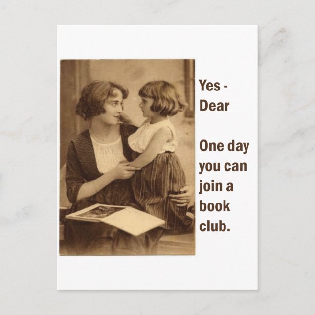 Mutter und Tochter eines Buchclubs Postkarte (Vorderseite)