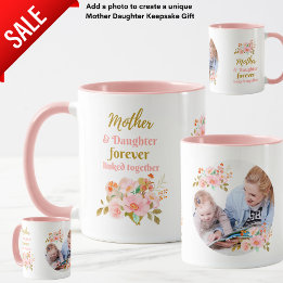 Mutter und Tochter Forever Linked Floral FOTO Tasse