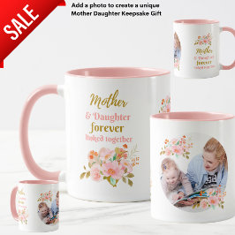 Mutter und Tochter Forever Linked Floral FOTO Tasse