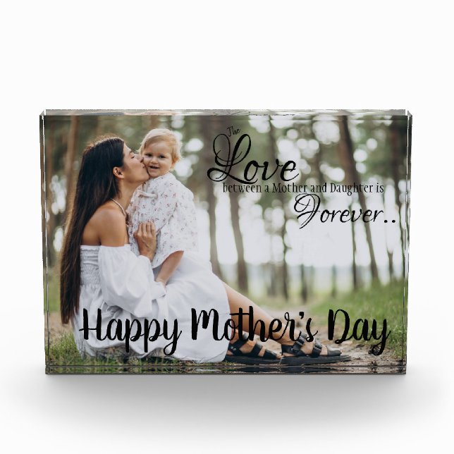 Mutter und Tochter-Foto Fotoblock (Vorderseite)