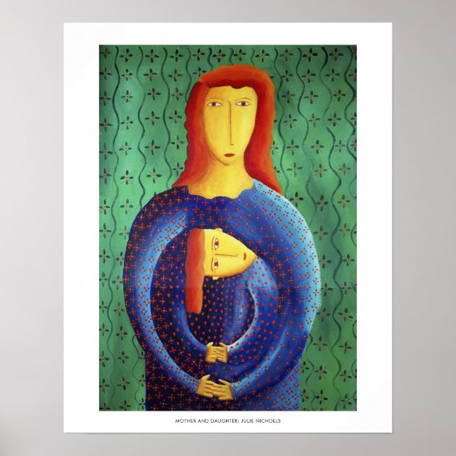 Mutter-und-Tochter-Gemälde-Kunstdruck Poster (Vorne)