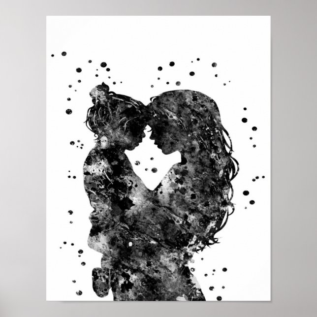 Mutter und Tochter Geschenke Idee, Familiengeburt  Poster (Vorne)