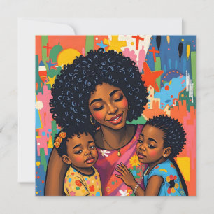 Mutter und Tochter Kunst Muttertag Karte