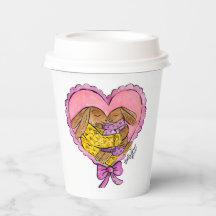 Mutter und Tochter Rabbit Papier Cups Babydusche