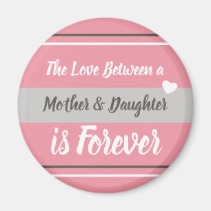 Mutter und Tochter rosa und grau Magnet