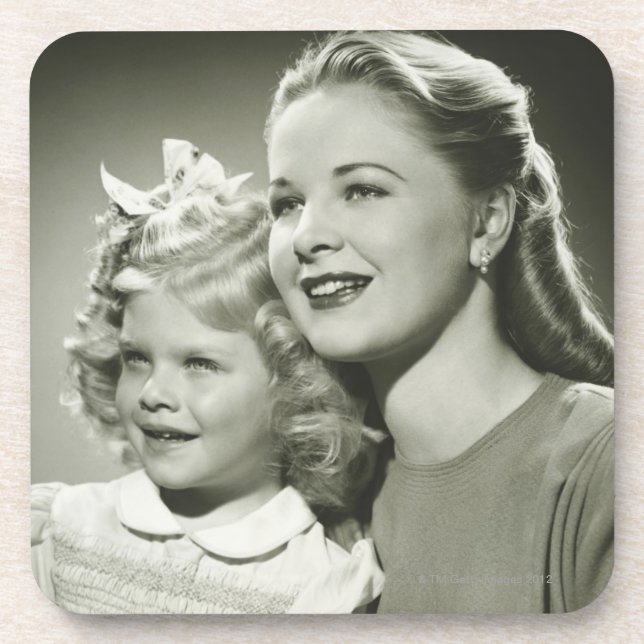 Mutter und Tochter Untersetzer (Vorderseite)