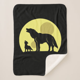 Mutter und Wolf Pup Sherpadecke