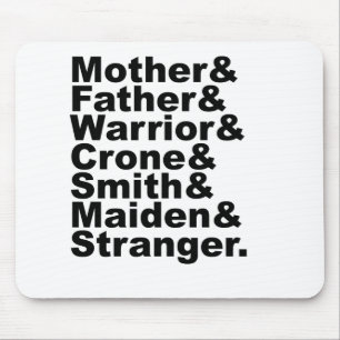 Mutter & Vater & Krieger & Ahnin & Schmied & Mädch Mousepad