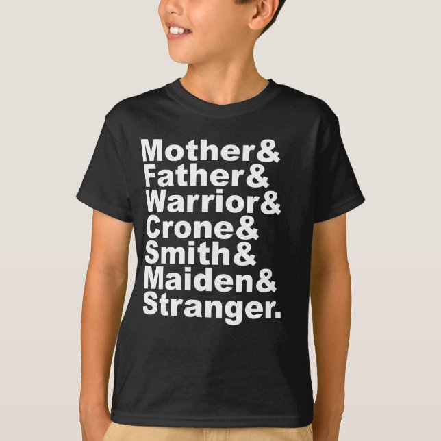 Mutter & Vater & Warrior & Krone & Smith & Maiden T-Shirt (Vorderseite)