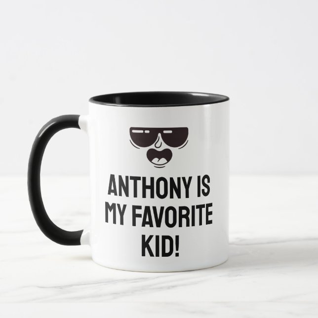 Mutter/Vatertag Lieblings-Kid-Individuelle Name-Ta Tasse (Links)
