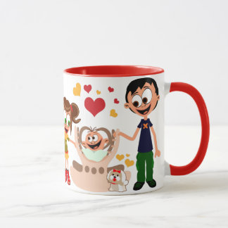 Mutter voli bebu (Mama-Liebe-Baby) Tasse 02