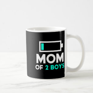 Mutter von 2 Jungen vom Sohn zum Muttertag Geburts Kaffeetasse