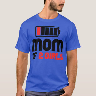 Mutter von 2 Mädchen Lustiges Muttertags Premium T T-Shirt