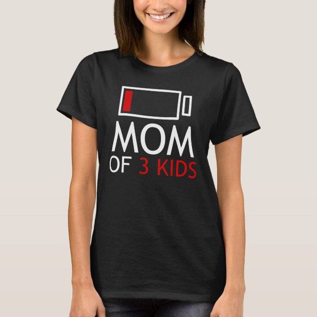 Mutter von 3 Kindern T-Shirt (Vorderseite)
