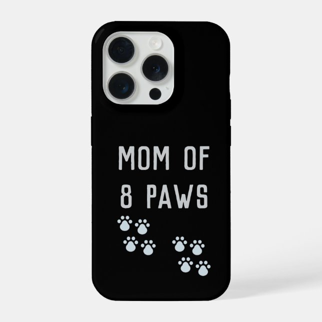 Mutter von 8 Pfoten iPhone Hülle (Rückseite)