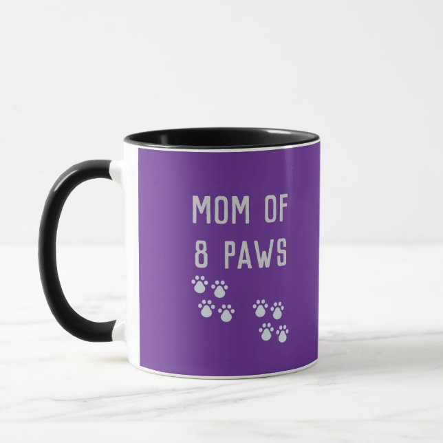 Mutter von 8 Pfoten Tasse (Links)