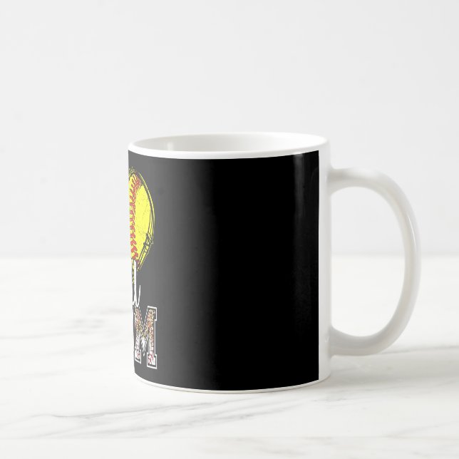 Mutter von beiden Ballmutter halb Softball halb Ba Kaffeetasse (Rechts)