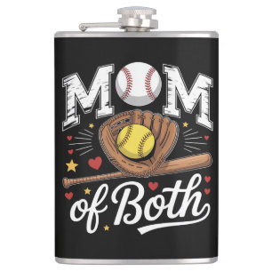 Mutter von beiden Spieltag Baseball Softball  Flachmann