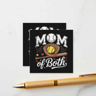 Mutter von beiden Spieltags Baseball Softball Begleitkarte