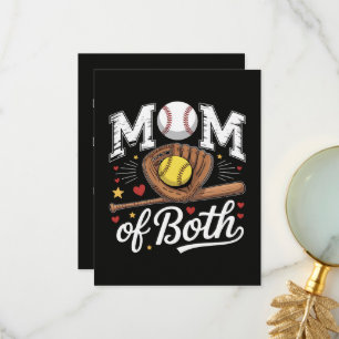 Mutter von beiden Spieltags Baseball Softball Dankeskarte