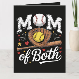 Mutter von beiden Spieltags Baseball Softball Karte