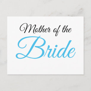 Mutter von Bride Script Blue Postkarte