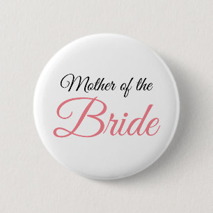 Mutter von Bride Script Pink Button