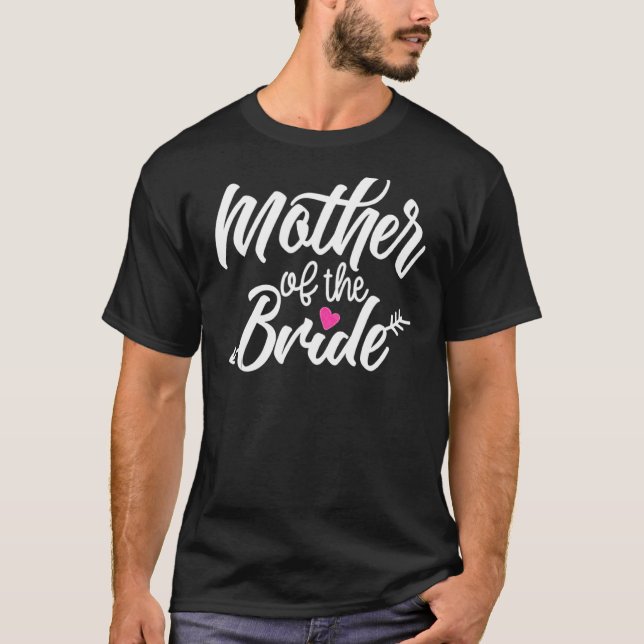 Mutter von Bride Wedding Bachelorette Brautparty T-Shirt (Vorderseite)